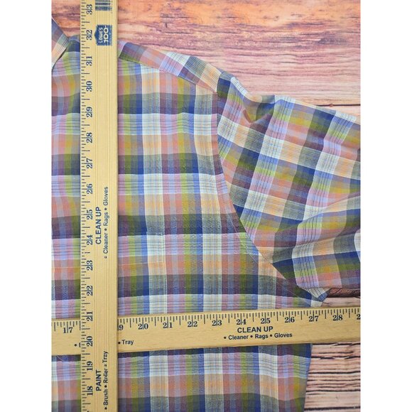 Peter Millar Mens Plaid Button-Down Crown Dress Shirt XL - Picture 6 of 6